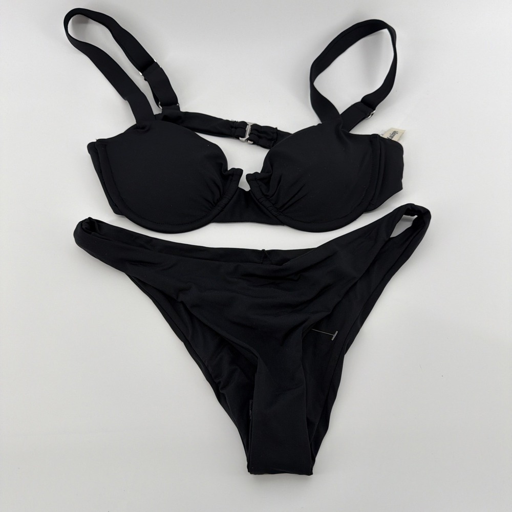 Dippin Daisys Bikini Black Bikini top and bottoms New Without Tags